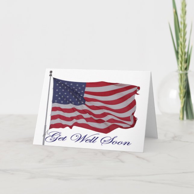 Patriotic american get well card (Front)