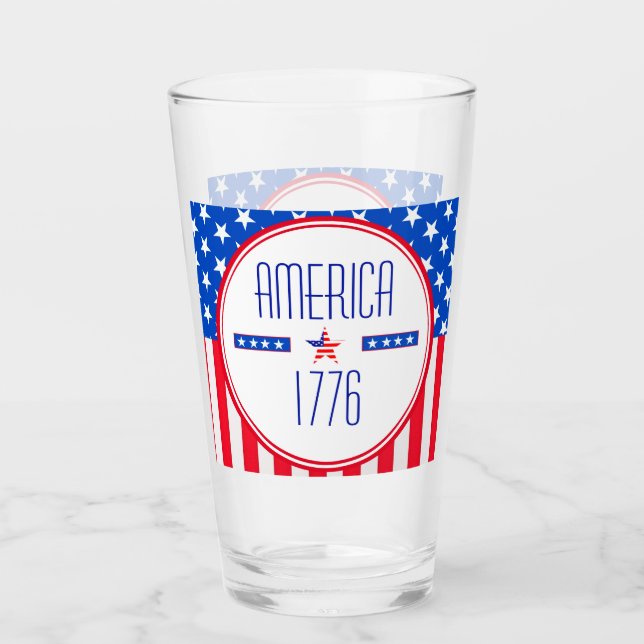 Patriotic American    Glass (Front)