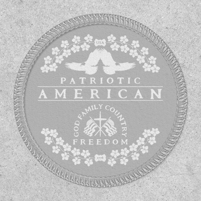 PATRIOTIC AMERICAN | GOD FAMILY COUNTRY FREEDOM PATCH (Front)