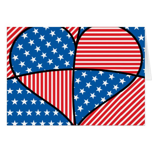 Patriotic American hearts (Front Horizontal)