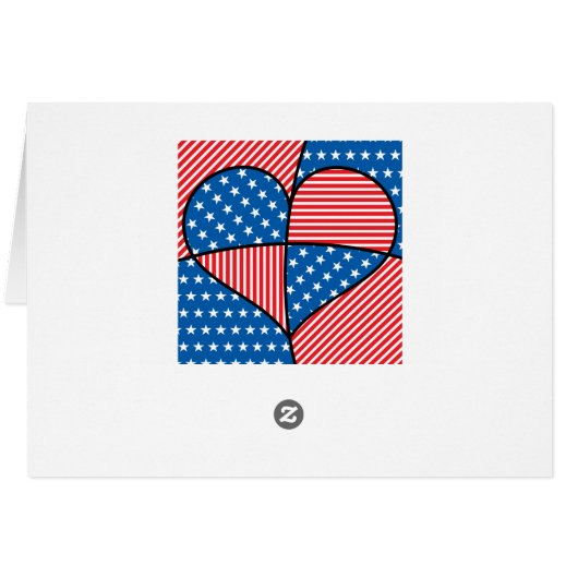 Patriotic American hearts (Back Horizontal)