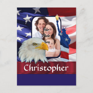 Patriotic American Icon photo template Postcard