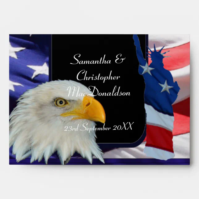 Patriotic American icons Envelope | Zazzle