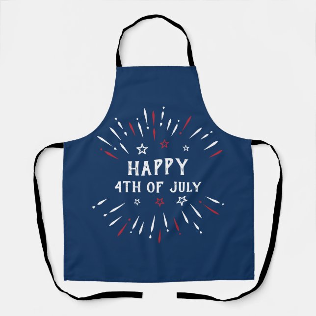 Patriotic American Independence Day 4th Of July Apron (Front)