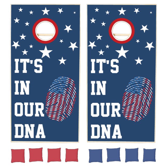 Patriotic American It's In Our DNA Cornhole Set (Set)