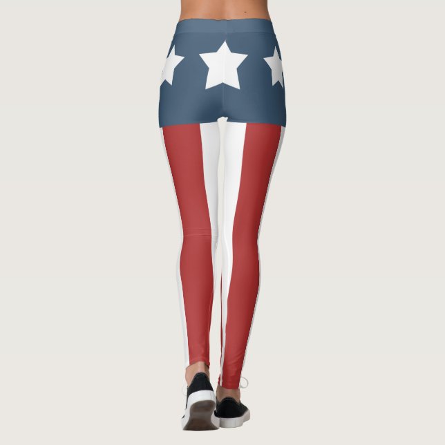 Patriotic American Leggings (Back)