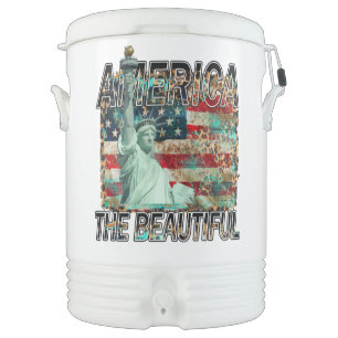 Patriotic American Liberty Igloo Beverage Cooler