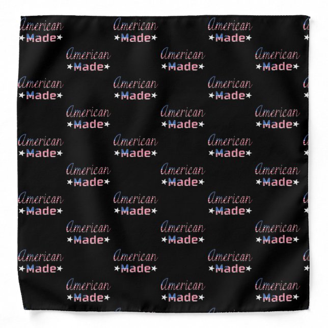 Patriotic American Made Flag Bandana (Front)