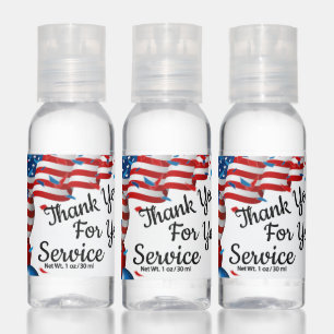 Patriotic American Military Hand Sanitizer