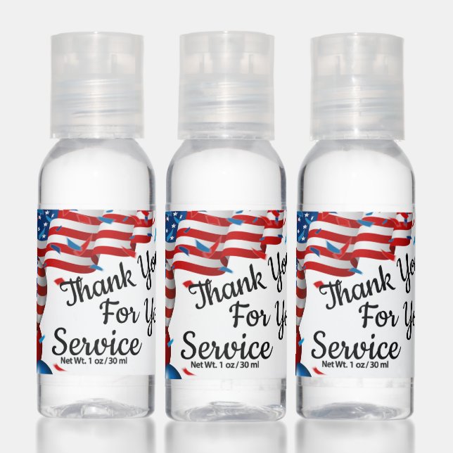 Patriotic American Military Hand Sanitizer (Set)