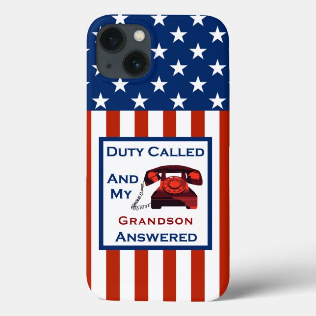 [Patriotic American] Military Veteran Duty Called Case-Mate iPhone Case (Back)