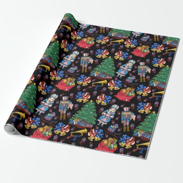 Patriotic American Nutcracker Pattern Wrapping Paper Patriotic American Nutcracker Pattern Wrapping Paper