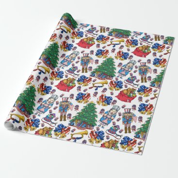 Patriotic American Nutcracker Pattern Wrapping Paper Patriotic American Nutcracker Pattern Wrapping Paper