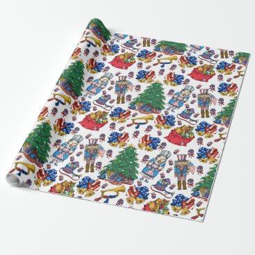 Patriotic American Nutcracker Pattern Wrapping Paper Patriotic American Nutcracker Pattern Wrapping Paper