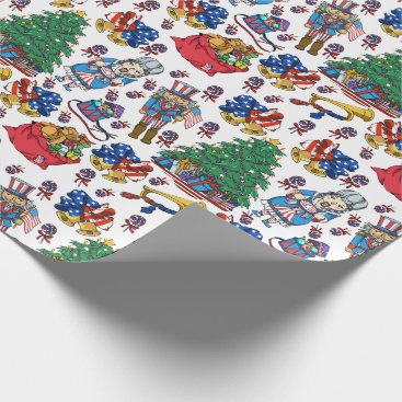 Patriotic American Nutcracker Pattern Wrapping Paper Patriotic American Nutcracker Pattern Wrapping Paper