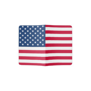 Patriotic American Passport Holders USA Flag