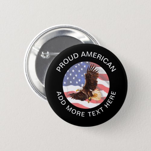 Patriotic American Pride Pin Back Buttons