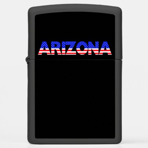 Patriotic American Red White and Blue Arizona Zippo Lighter