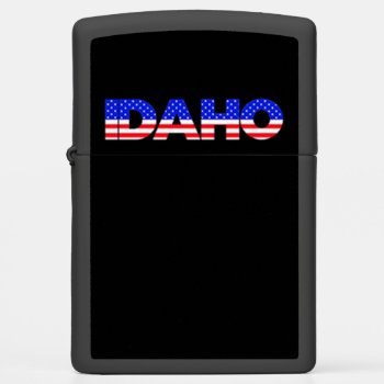 Patriotic American Red White And Blue Idaho Zippo Lighter by pjwuebker at Zazzle