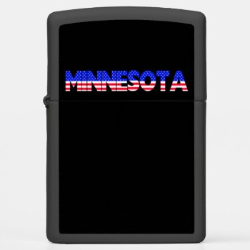 Patriotic American Red White And Blue Minnesota Zippo Lighter by pjwuebker at Zazzle