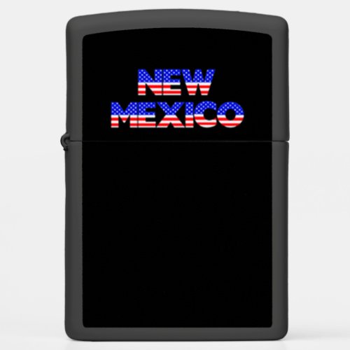 Patriotic American Red White and Blue New Mexico Zippo Lighter