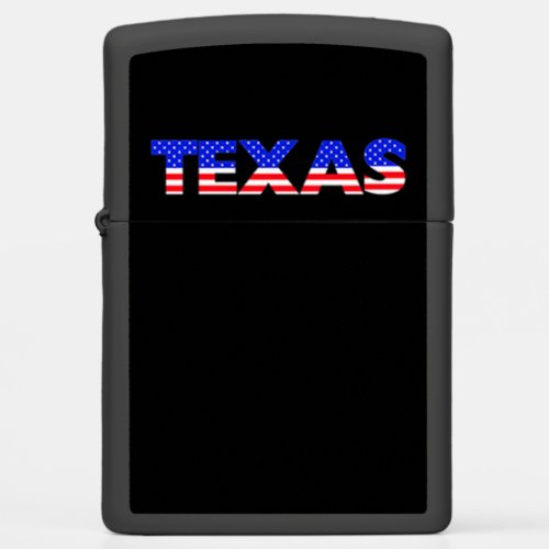 Patriotic American Red White and Blue Texas Zippo Lighter