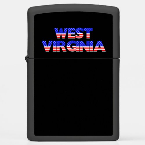 Patriotic American Red White Blue West Virginia Zippo Lighter