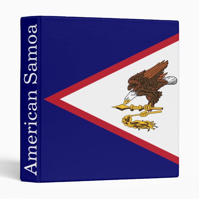Patriotic American Samoa Flag 3 Ring Binder (Front/Spine)