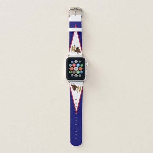 Patriotic American Samoa Flag Apple Watch Band