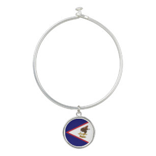 Patriotic American Samoa Flag Bangle Bracelet