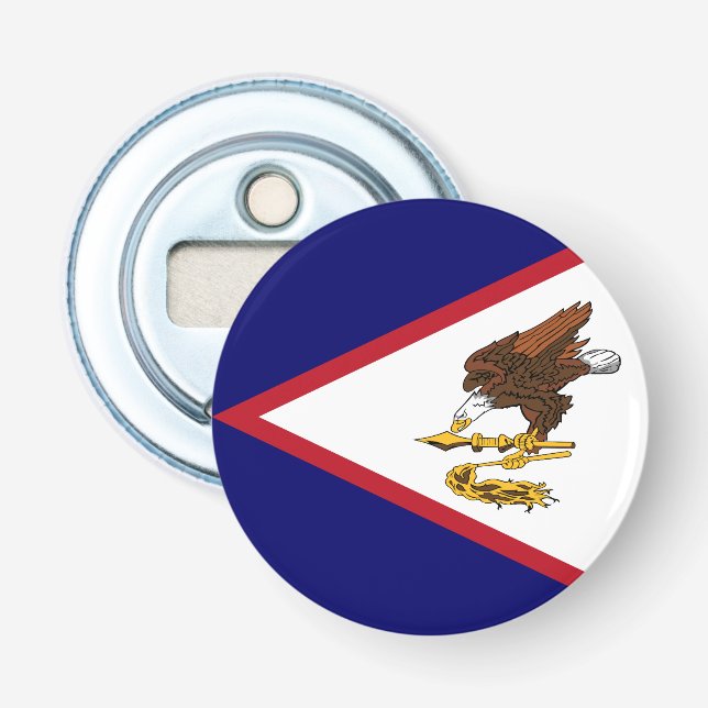 Patriotic American Samoa Flag Bottle Opener (Front)