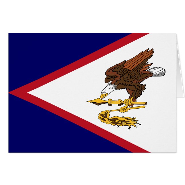 Patriotic American Samoa Flag Cards (Front Horizontal)