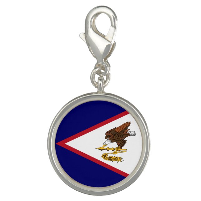 Patriotic American Samoa Flag Charm (Front)