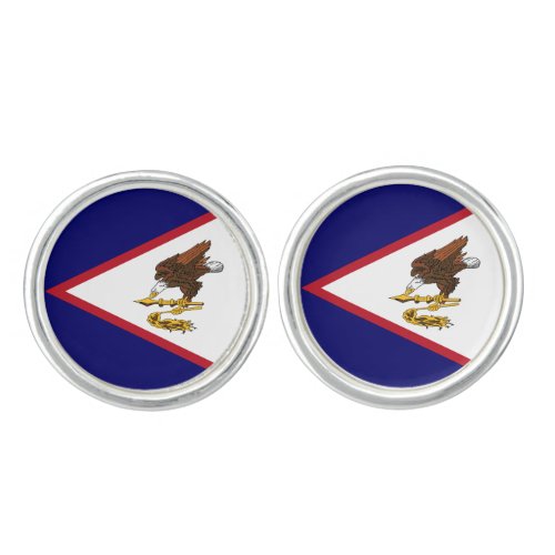 Patriotic American Samoa Flag Cufflinks