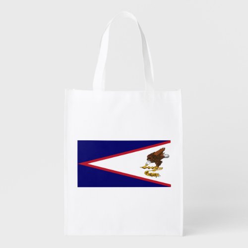 Patriotic American Samoa Flag Grocery Bag