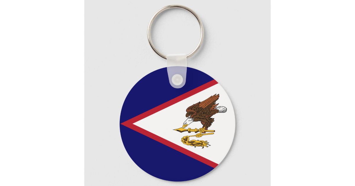 Patriotic American Samoa Flag Keychain | Zazzle