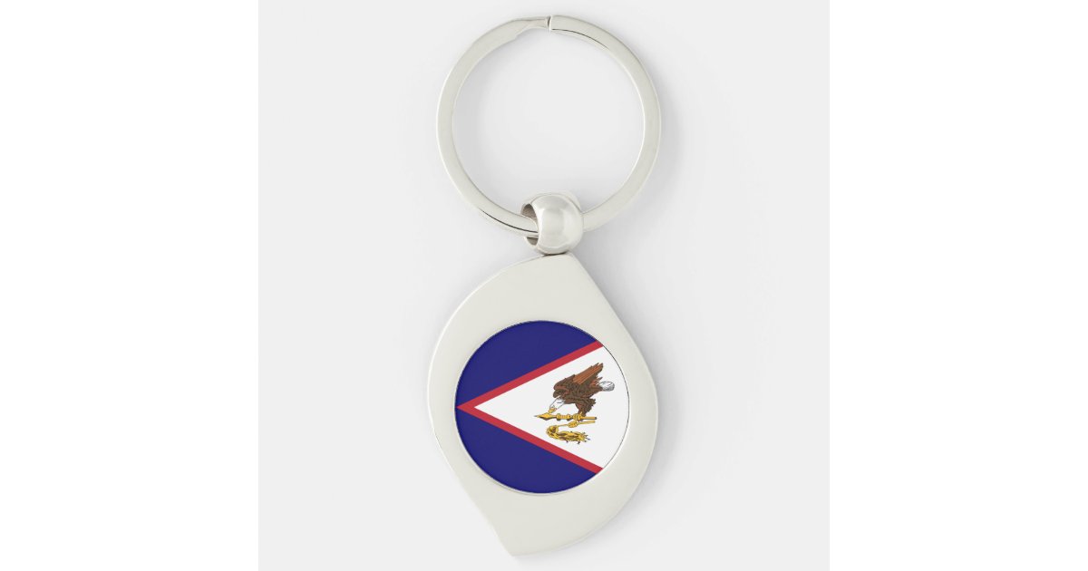Patriotic American Samoa Flag Keychain | Zazzle