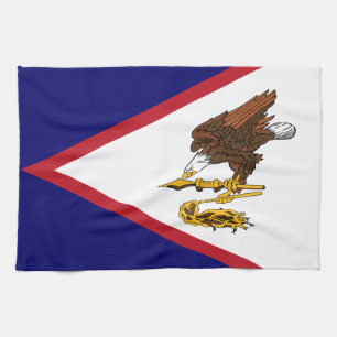 Patriotic American Samoa Flag Kitchen Towel