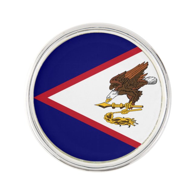 Patriotic American Samoa Flag Lapel Pin (Front)