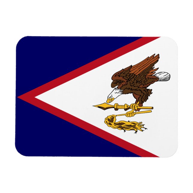Patriotic American Samoa Flag Magnet (Horizontal)