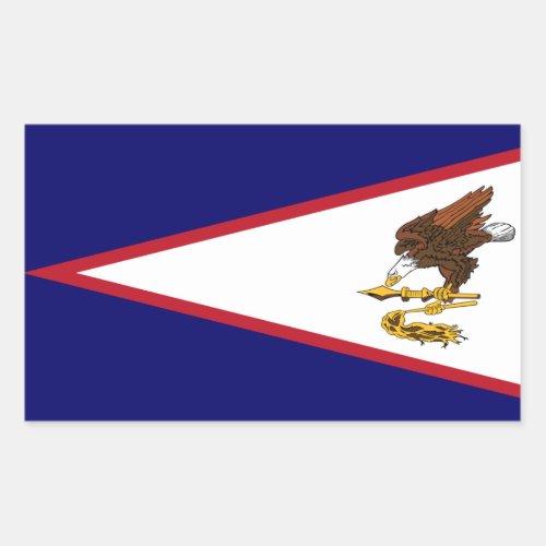 Patriotic American Samoa Flag Rectangular Sticker