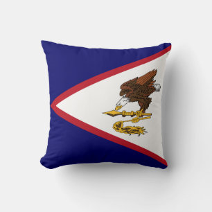 Patriotic American Samoa Flag Throw Pillow