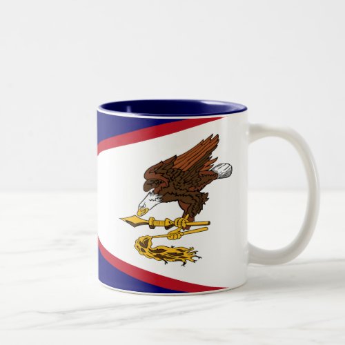 Patriotic American Samoa Flag Two_Tone Coffee Mug