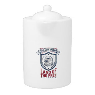 Patriotic American Shield Eagle Vintage Shirt Desi Teapot