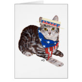 Patriotic American Shorthair Tabby Cat (Front)
