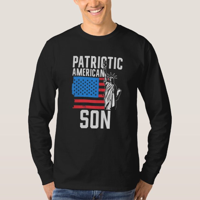 Patriotic American Son America Usa Patriot Us Us U T-Shirt (Front)