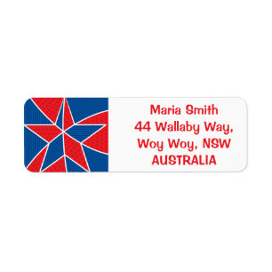 Patriotic American star Label