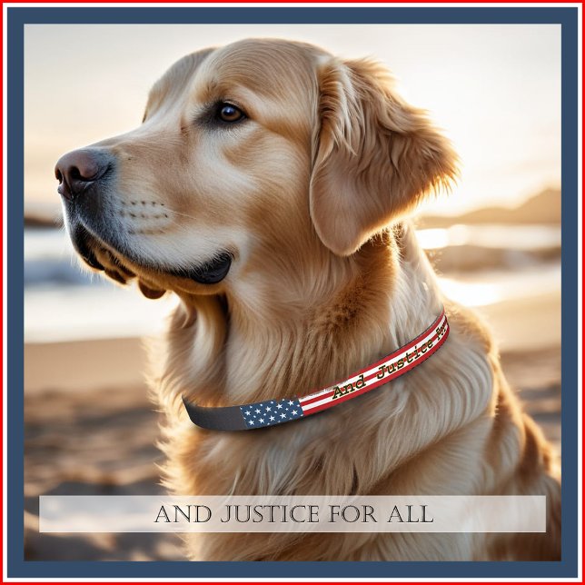 [Patriotic American] Stars N Stripes U.S. Flag Pet Collar (Available in Three Sizes)