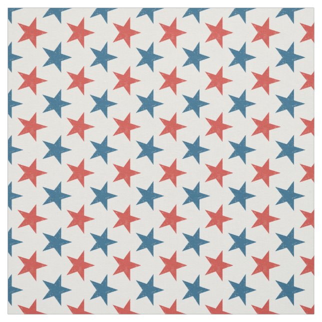 Patriotic American Stars pattern Fabric (Swatch)