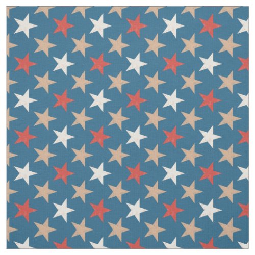 Patriotic American Stars pattern Fabric